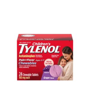 Children’s Acetaminophen 160mg Chewable Tablets Grape